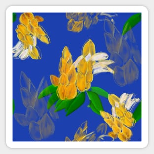 Yellow flower lollipop plant pattern Sticker